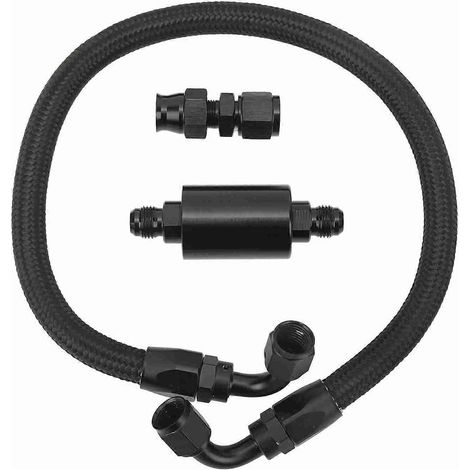 AN6 Kraftstoffleitungssatz, schwarz, Ersatz für Honda Civic (1988–2000), Hochleistungs-Flexschlauch (1/5)