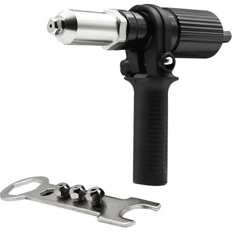 Adaptateur rivet aveugle vers pince à riveter – Tête forgée en acier allié – Rivets rapides pour perceuses et visseuses sans fil (1/5)