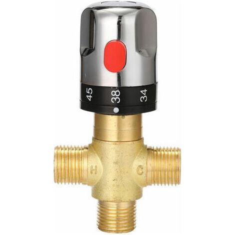 Thermostat-Duscharmatur – Metallausführung – Breite 63 mm – Höhe 42 mm – Regelbereich 20 °C–50 °C – Verbrühungsschutz 38 °C – Asupermall