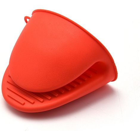 Silicone Pot Holder Four Mini Gants Cuisine Anti-Brlure Clip - 2 Pièces (rouge) (1/5)