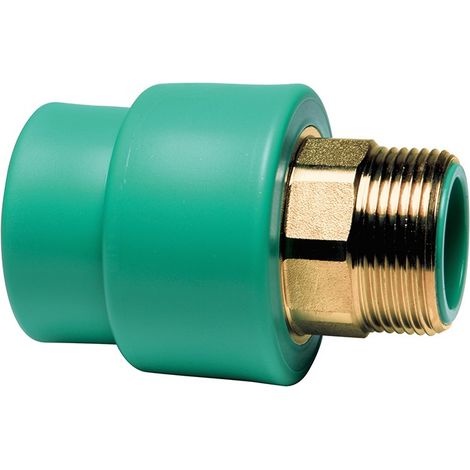 Manicotto diritto mf con inserto ottone filettato in ppr polipropilene verde  Misura: 1/2x20mm (1/3)