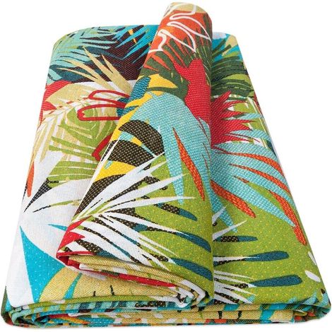 Tissu d'Ameublement Polyvalent Feuilles Tropical Housse de canapé Coton Couverture de Pique-Nique - 170x280 cm (1/4)