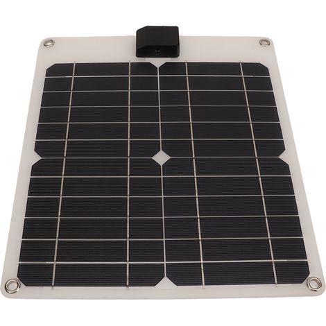 15-W-Solarpanel-Set mit zwei Ausgängen, wasserdicht, monokristallin, Batterieladegerät für Auto, Boot, Anhänger, Wohnmobil, 5 V/12 V, weiß (1/5)