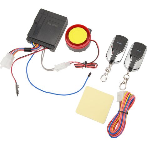 Système d'alarme moto 12V 4 niveaux de sensibilité kit antivol universel avec télécommande pour scooter motocyclette (1/5)