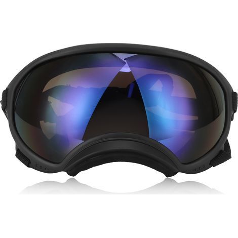 Schutzbrille für Hunde, UV-Schutz, stoßfest, verstellbare elastische Bänder, für große Rassen, blaue Haustier-Sonnenbrille (1/5)