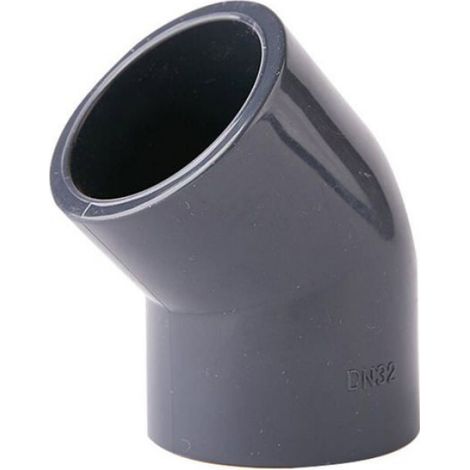 Raccord PVC Coudé 45 Degrés - Diamètre Intérieur 40 mm - Pour Systèmes D'arrosage Automatique - Lot De 10 (1/4)