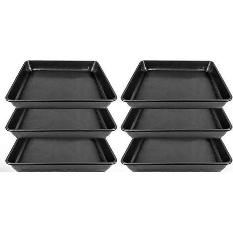 6 moules carrés en plastique pour dalles de jardin, réutilisables, pour allées et terrasses, sans ciment. (1/4)
