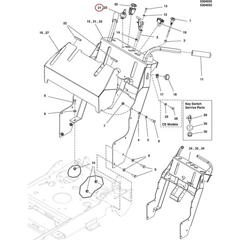 INTERRUTTORE, Accensione LR5021842 ORIGINALE FERRIS