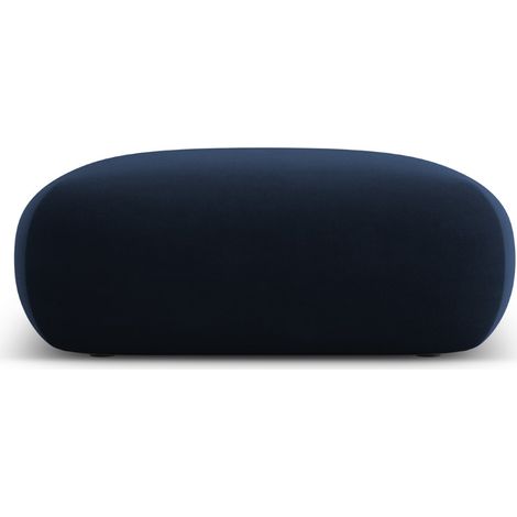 Pouf 2 places en velours bleu roi (1/4)