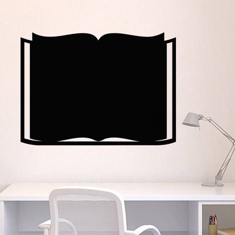 Sticker ardoise tableau noir - stickers muraux adhésif effaçable - DESIGN LIVRE - 30x40cm (1/3)