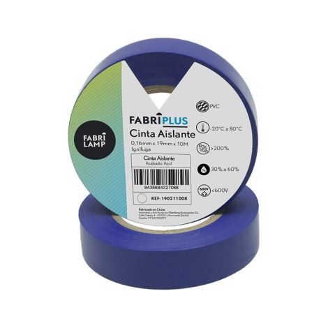 Rotolo di nastro isolante in pvc blu 19mmx10m per elettricista flessibile e durevole