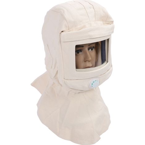 Cagoule de sablage ventilée en toile coupe-vent pour le polissage, la peinture et le revêtement en poudre (1/5)