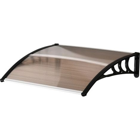 Vordach Haustür Pultvordach Überdachung aus Polycarbonat, Wetterfest, Braun, 120x75cm
On-Site (1/5)