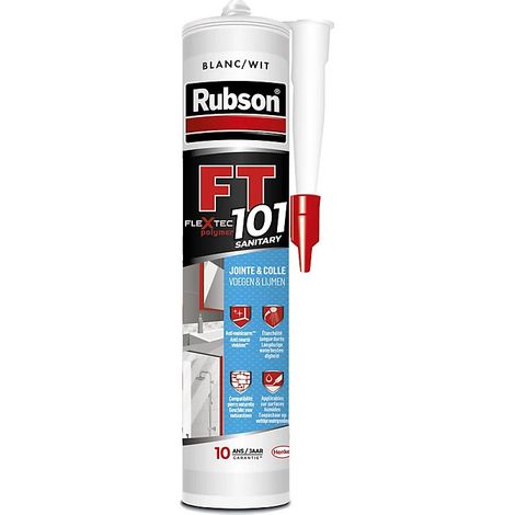 Mastic Ft101 Sanitaire Blanc Cartouche 280ml - Rubson
