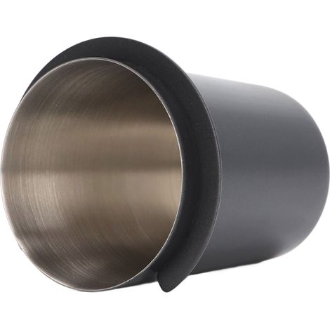 Doseur à café universel 58 mm en acier inoxydable avec poignée pour machine à café, doseur de café moulu noir (1/5)