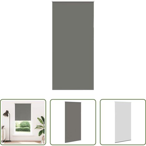 vidaXL Sichtschutz - Verdunkelungsrollo Grau 100x210cm Stoffbreite 95,7 cm Polyester (1/5)