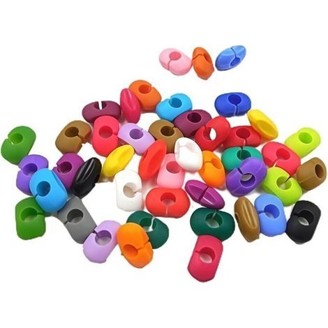 marqueurs pour verres à vin colorés en silicone pour verres à vin - Pour fêtes, champagne, cocktails, marque-places, marque-verres, etc. (1/3)