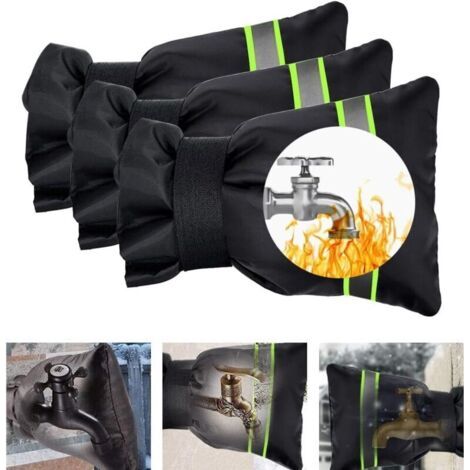 Lot de 3 housses de protection pour robinet d'extérieur, housses de protection pour robinet d'hiver antigel 21x17 cm, protection antigel pour robinet d'hiver extérieur (1/4)
