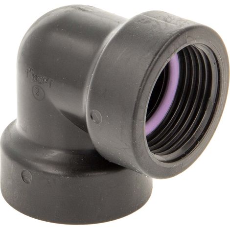 TAVLIT 90° Winkel 1/2 Zoll, Self Seal PP-Schraubverbinder, beidseitig Innengewinde, 10 bar Typ EFS