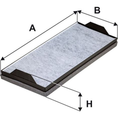 Filtro de habitáculo WIX WP10241 K1253 E980LC CUK4469 SKL46103AK SC50049CA