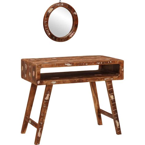 Table de Toilette Marron 90 x 76 x 45 cm Bois Recyclé Solide