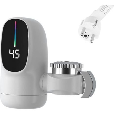 Grifo con calentador de agua eléctrico, grifo de calentamiento rápido con pantalla digital LED, hotel, cocina y caravana (1/5)