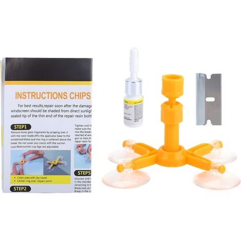 Kit d'outils de réparation de pare-brise automatique de voiture restauration de résine de pare-brise de verre de vent pour la réparation de fissure de puce (1/5)