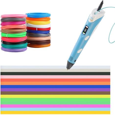 Lot de 15 recharges de filament PLA de 15 couleurs - 1,75 mm - Accessoires pour stylo 3D - Kit universel compatible avec la plupart des stylos 3D de 1,75 mm avec mines PLA de 5 m de long (1/5)