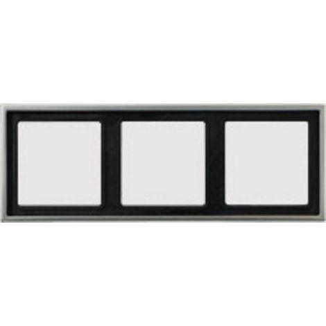 Jung Cornice Tripla in Alluminio Nero per Interruttore (1/2)