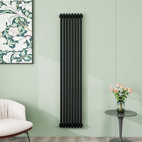 AICA 1800x380mm 3 Column Vertical Black Radiator Central Heating Cast Iron Style
