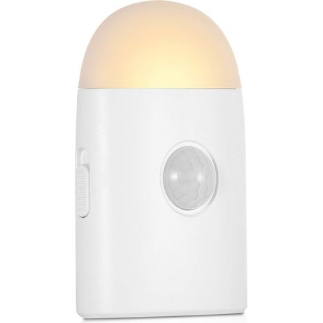 Veilleuse LED avec Détecteur de Mouvement, (1 pièce) Lampe de Nuit Rechargeable USB, Veilleuse à Capteur de Lumière, Lampe de Placard (1/5)