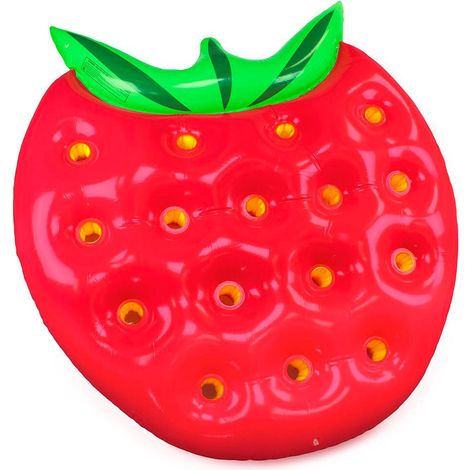 Materassino Gonfiabile 146x143 cm in PVC a Forma di Fragola Ranieri Strawberry