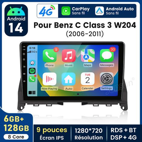 9 pouces Carplay Autoradio pour Benz W204 2006-2011 Android 6+128GB JUNSUN (1/5)