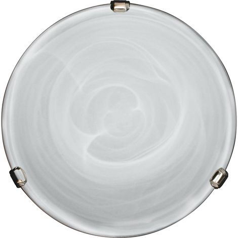 Plafoniera Candellux Duna cromata vetro bianco 30cm E27 (1/2)
