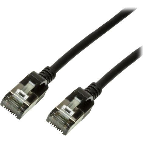 Cable reseau RJ45 male U-FTP Cat.6a Noir - 2m