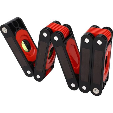 Faltbare Wasserwaage Lineal Magnet Hochpräzises Winkelmesswerkzeug für Zimmerei DIY (1/5)