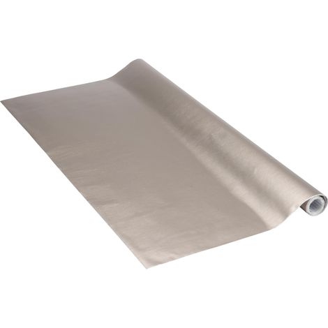 Venilia Pellicola adesiva, Nichel Ottica in metallo Look industriale, 45cm x 1,5m, Spessore 160μ, Pellicola autoadesiva per mobili o cucina, carta da parati, PVC senza ftalati, Prodotto in UE (1/5)
