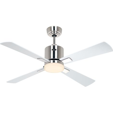 Ventilateur de plafond ECO NEO III 103, Chrome brossé - Blanc/Gris clair, Wi-Fi avec éclairage (1/2)