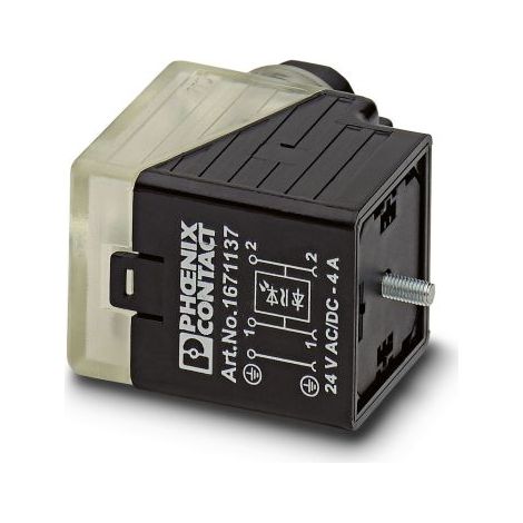 Connecteur DIN 43650, Femelle, 3P+E, 24 V c.a., série SACC ( Prix pour 1 )