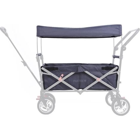 FUXTEC Stoff Bezug Bollerwagen komplett in Grau CT-700- faltbarer Bollerwagen Wechselbezug
