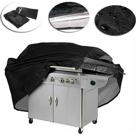 Housse Barbecue Couverture Bâche de Protection BBQ Noir 170 x 61 x 117cm (1/4)
