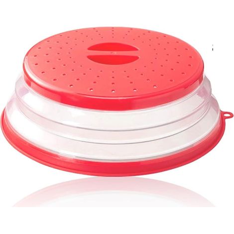 Couvercle pliable pour micro-ondes avec trous de ventilation, protection anti-éclaboussures et couvercle pour assiette micro-ondes (1/5)