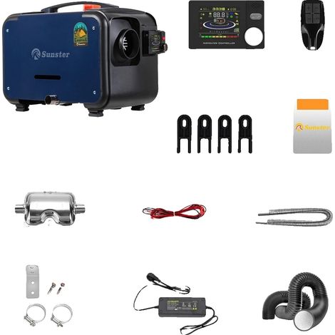 Chauffage à air diesel, contrôle Bluetooth, fonctionnement ultra silencieux, 8KW 12V 24V 110-240V (1/2)