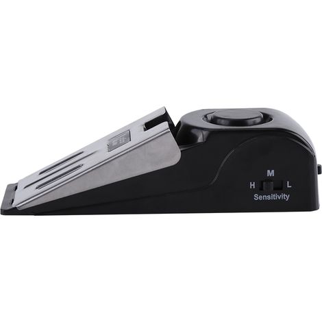 Butée de porte portable en forme de coin pour la sécurité domestique, bloquant l'alarme 100 dB (1/5)