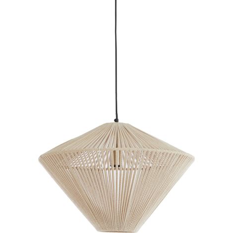 Light & Living - hängeleuchte - Felida - beige - baumwolle - Ø
