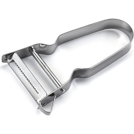 Pelador de verduras y espárragos, pelador en forma de U, acero inoxidable (rallador de dientes finos) (1/4)