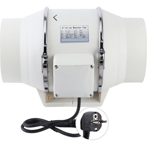 Extracteur d'air en ligne haute efficacité pour salle de bain et cuisine, 80 W (1/5)