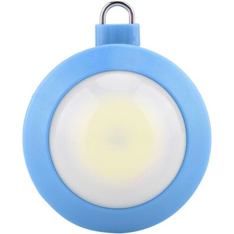 Mini-runde superhelle COB-LED-Campinglampe, Outdoor-Nachtlicht mit Haken (blau) (1/4)