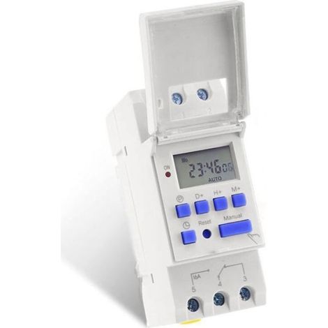 Interrupteur Programmable - TM615-2 - Montage Rail DIN - 12 V / 110 V / 220 V - 16 A - 16 Programmes Marche/Arrêt - 18 Programmes Impulsion - Batterie Lithium Intégrée (1/5)
