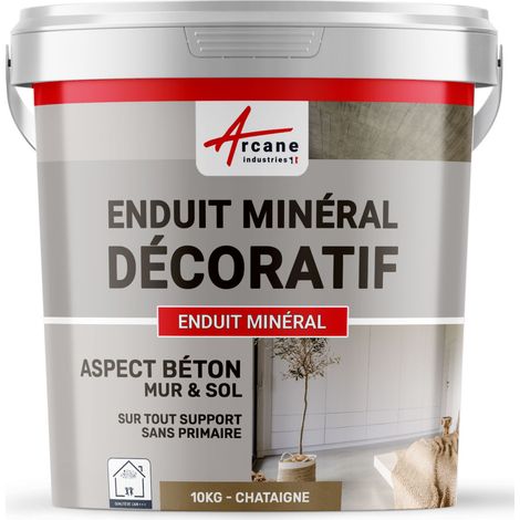 Enduit décoratif, mural et sol, rénovation, chambre, cuisine, salle de bain - 10 kg Châtaigne - ARCANE INDUSTRIES